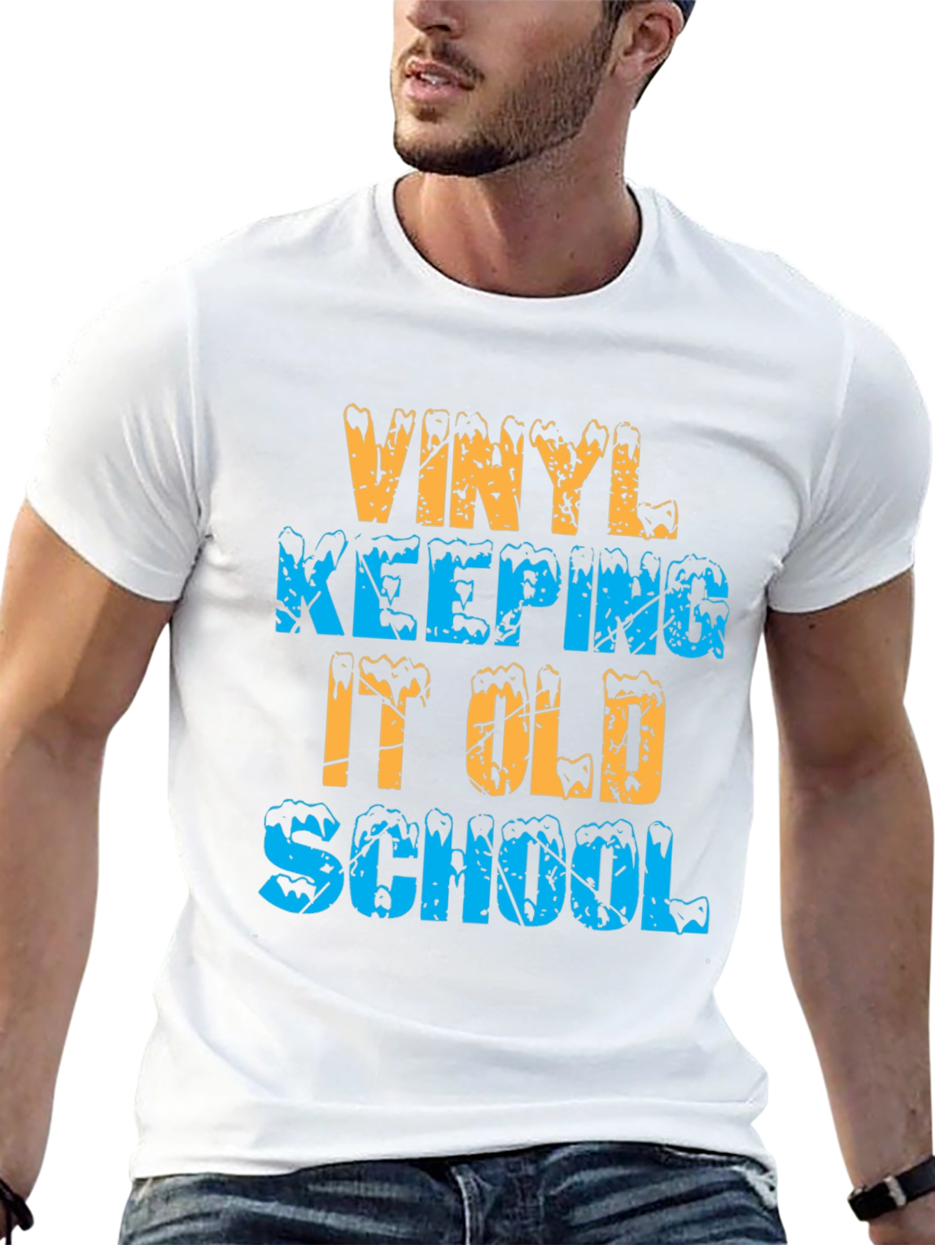 Vinyl Keeping It Old School Retro Tee