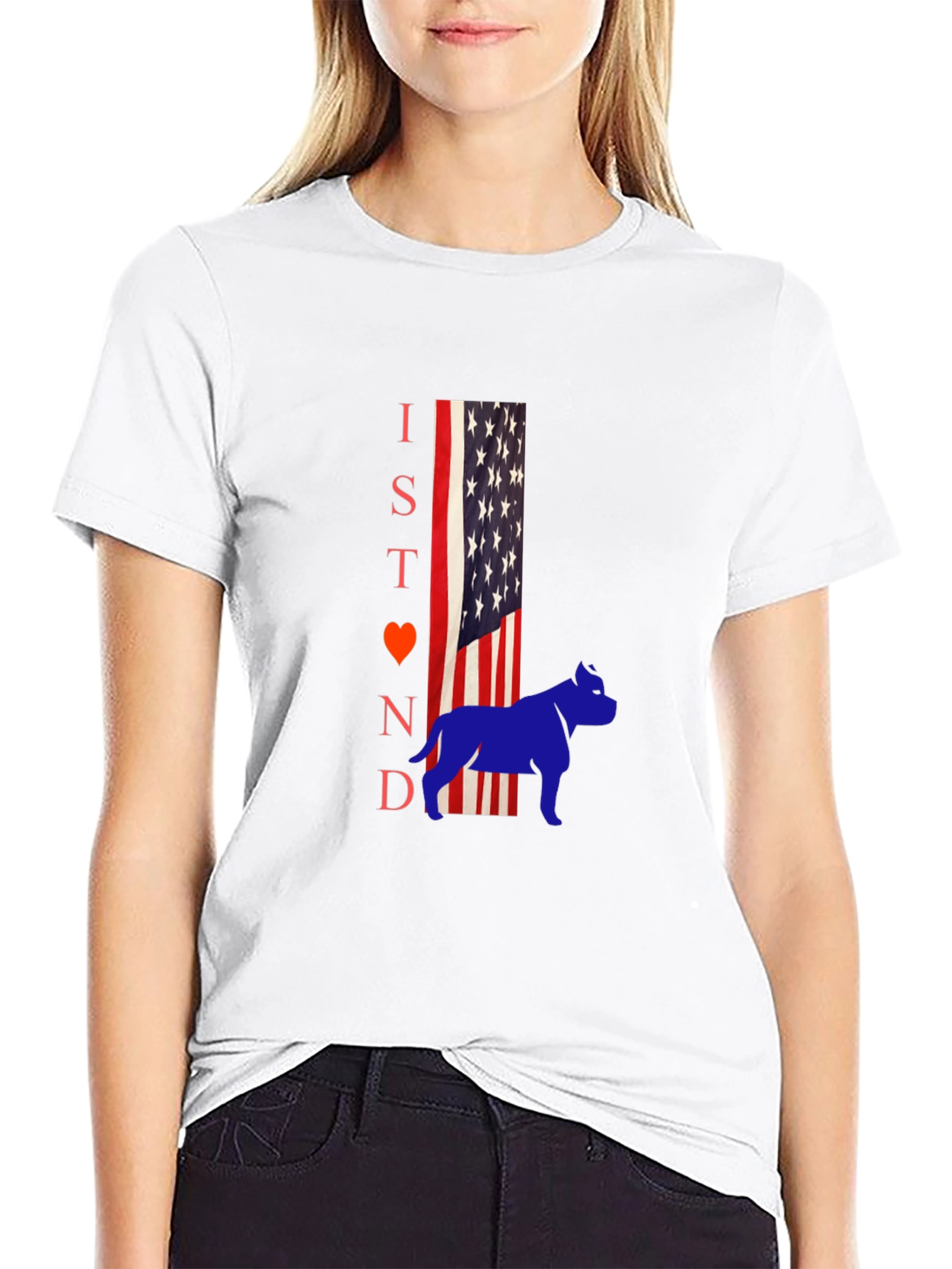 I Stand for Pitbulls Mens Graphic T-Shirt