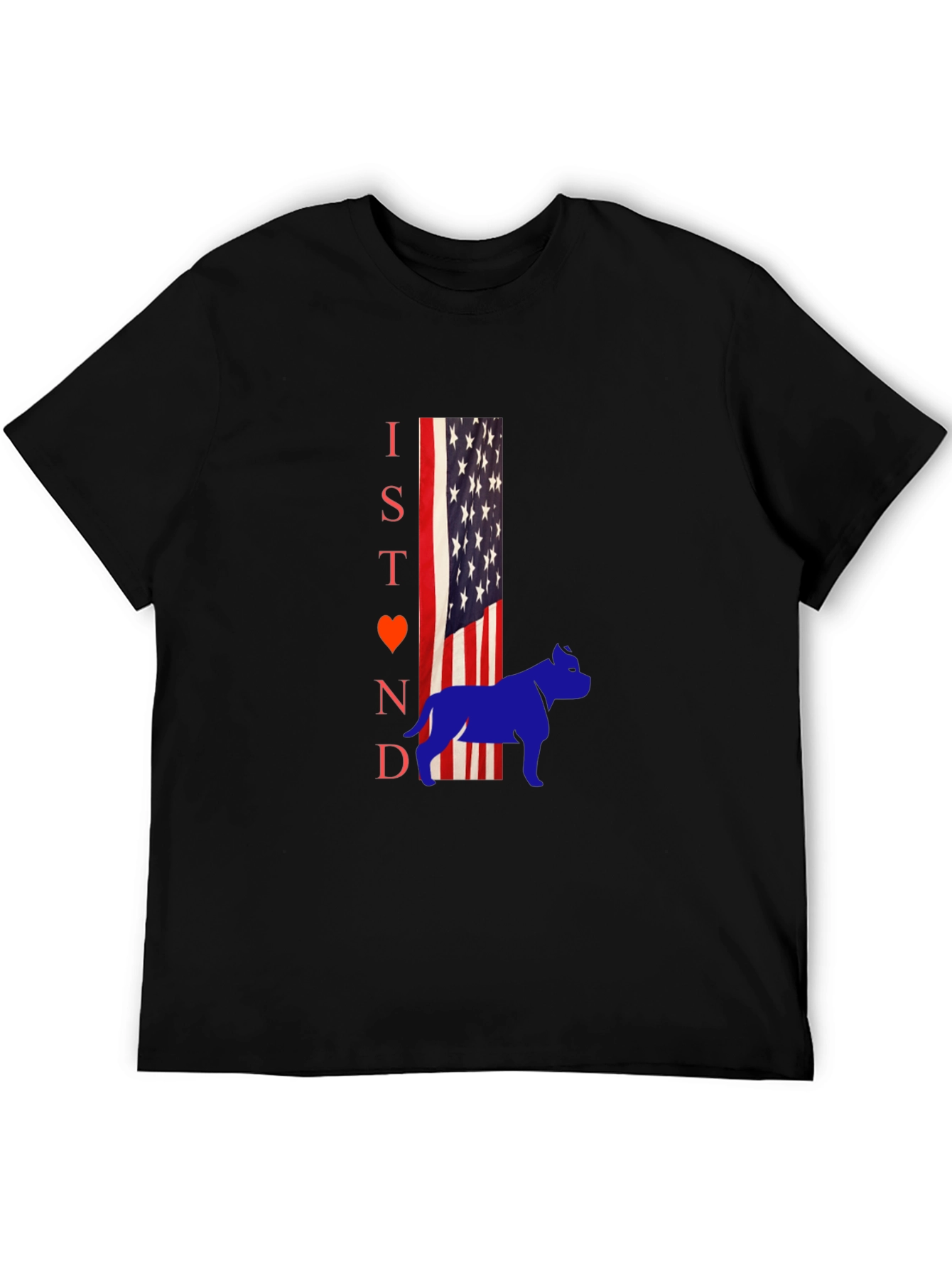 I Stand for Pitbulls Mens Graphic T-Shirt