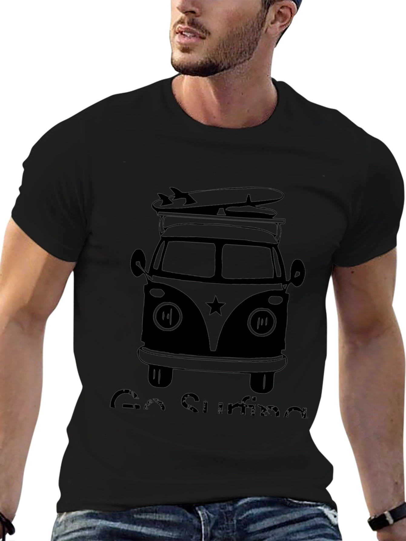 Go Surfing T-Shirt - Retro Surf Van Design