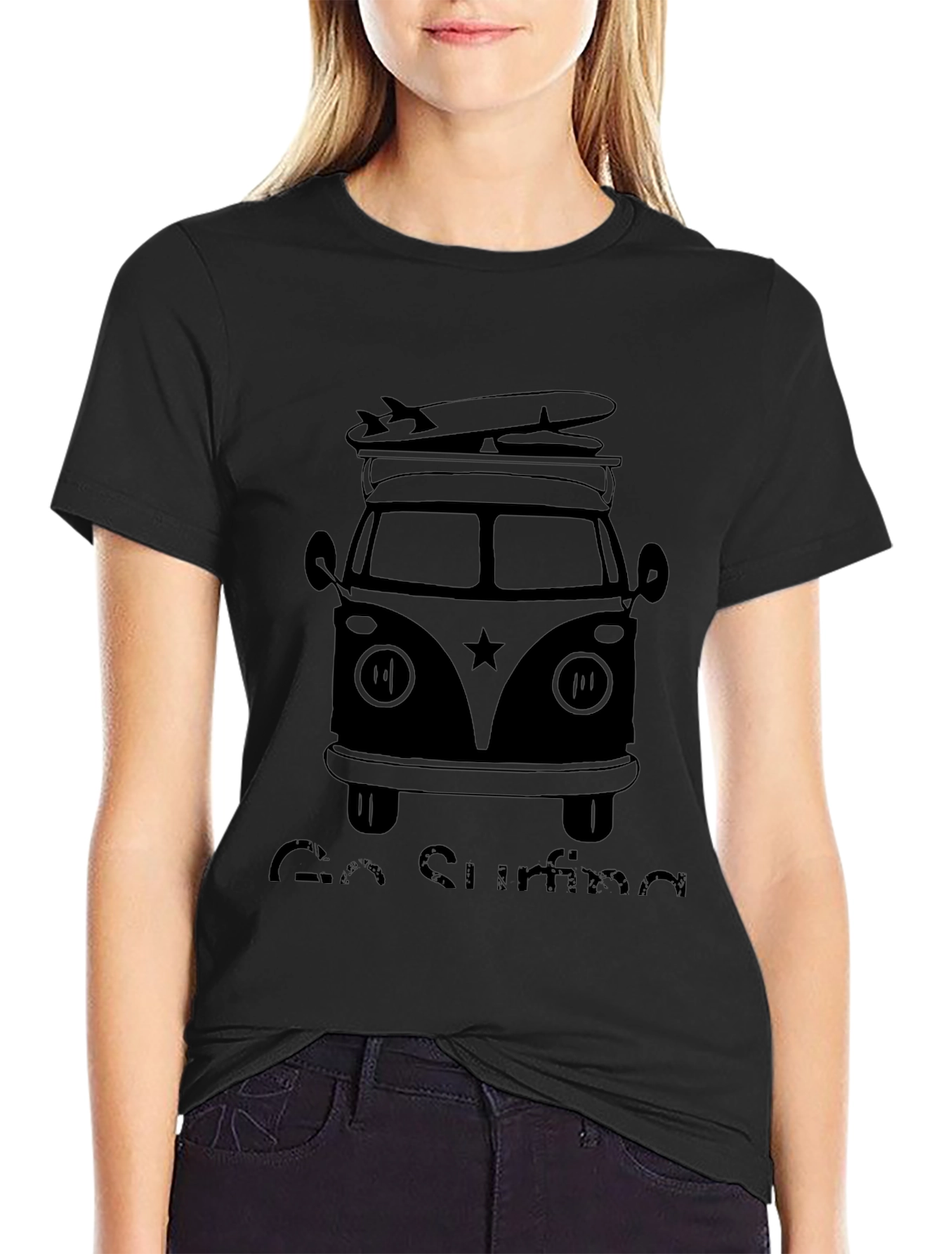 Go Surfing T-Shirt - Retro Surf Van Design