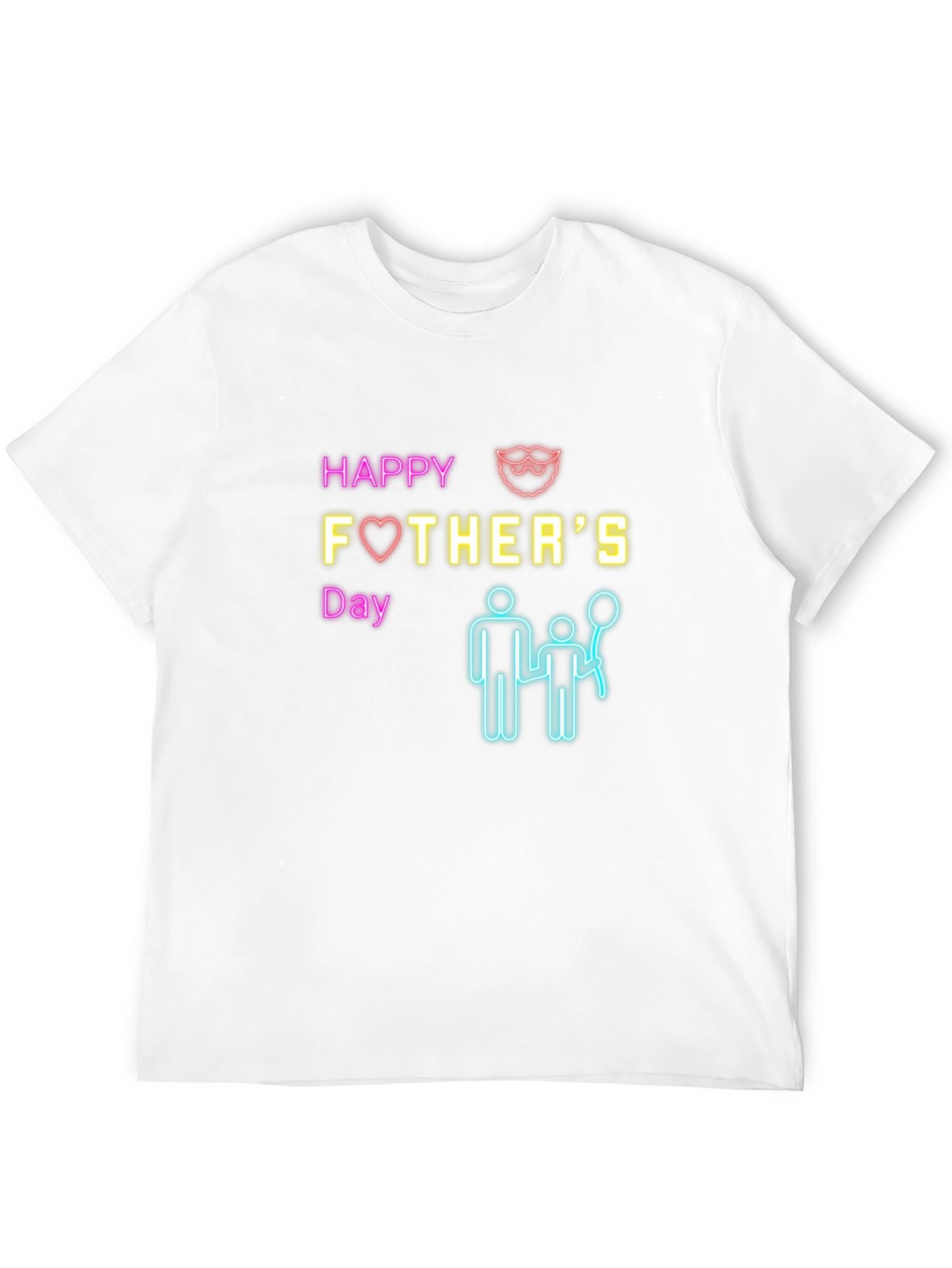 Happy Fathers Day Graphic Tee - Black