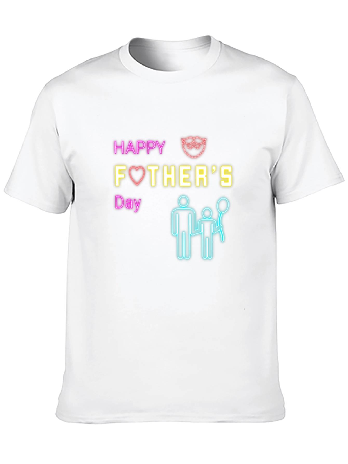 Happy Fathers Day Graphic Tee - Black