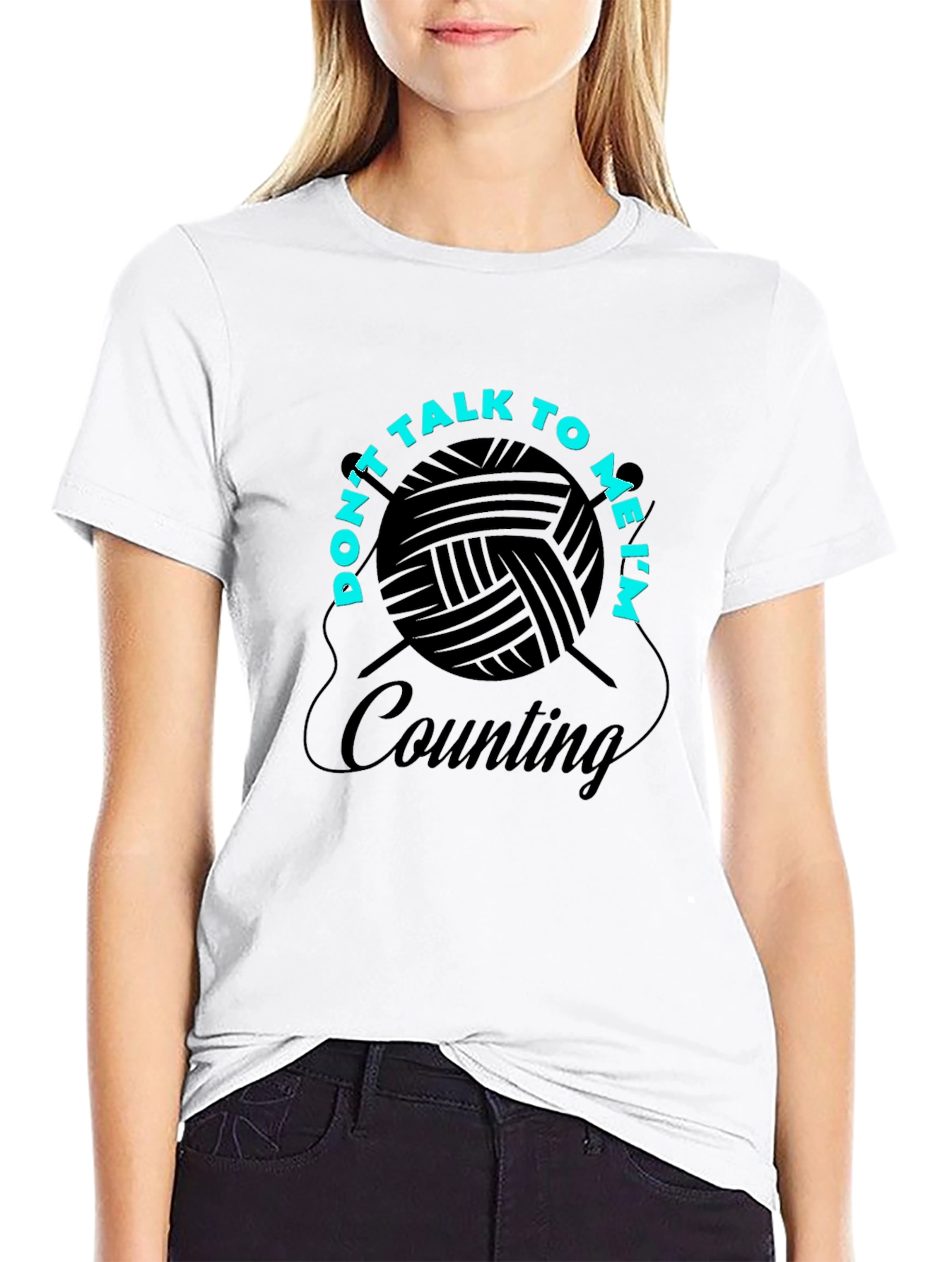 Knitting Enthusiast T-Shirt - Dont Talk Im Counting