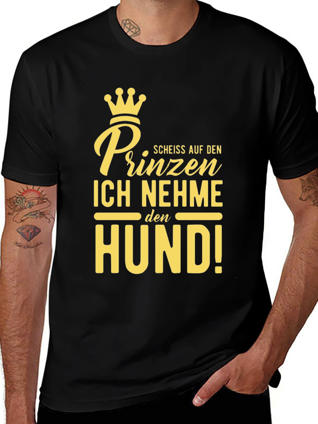 Prince Dog Lover Black T-Shirt