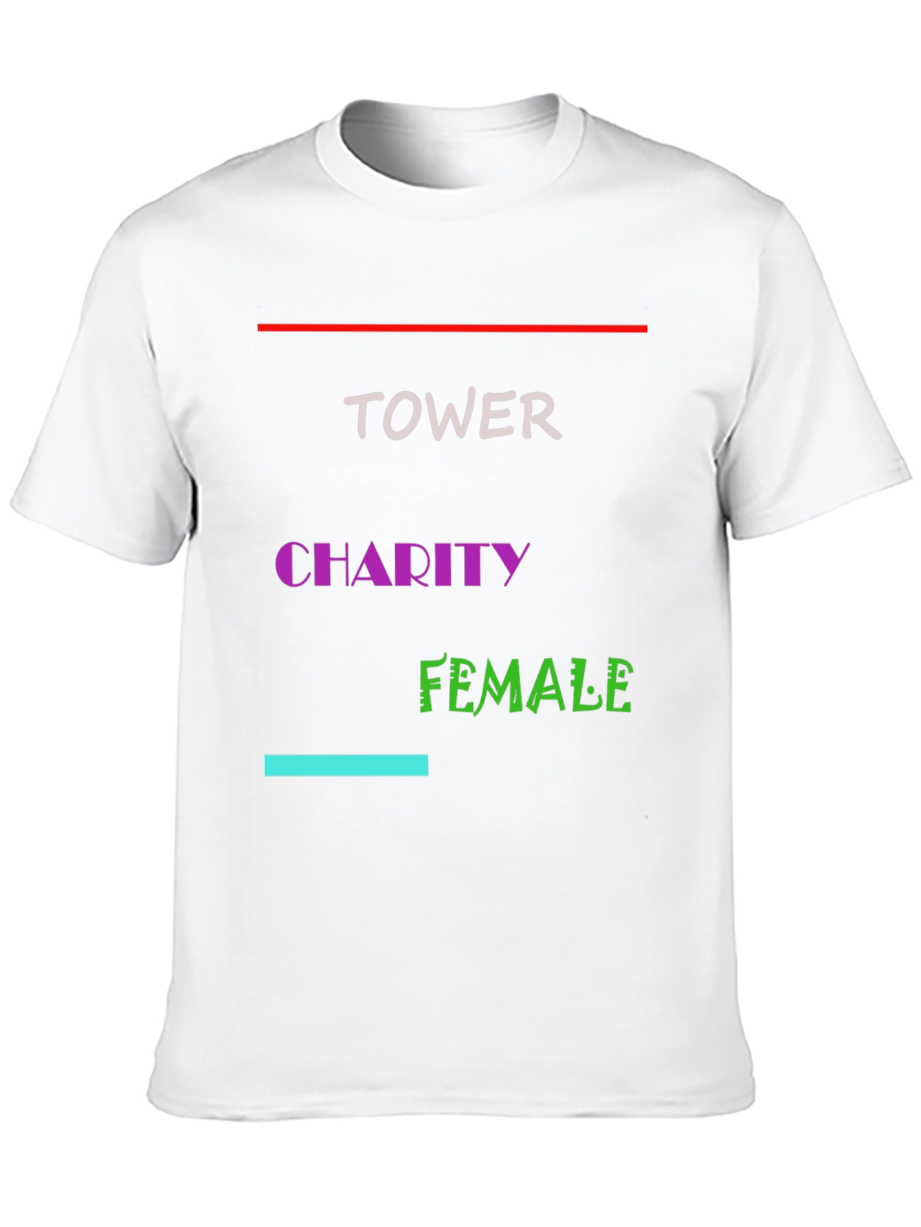 Tower Charity Female Black Graphic T-Shirt