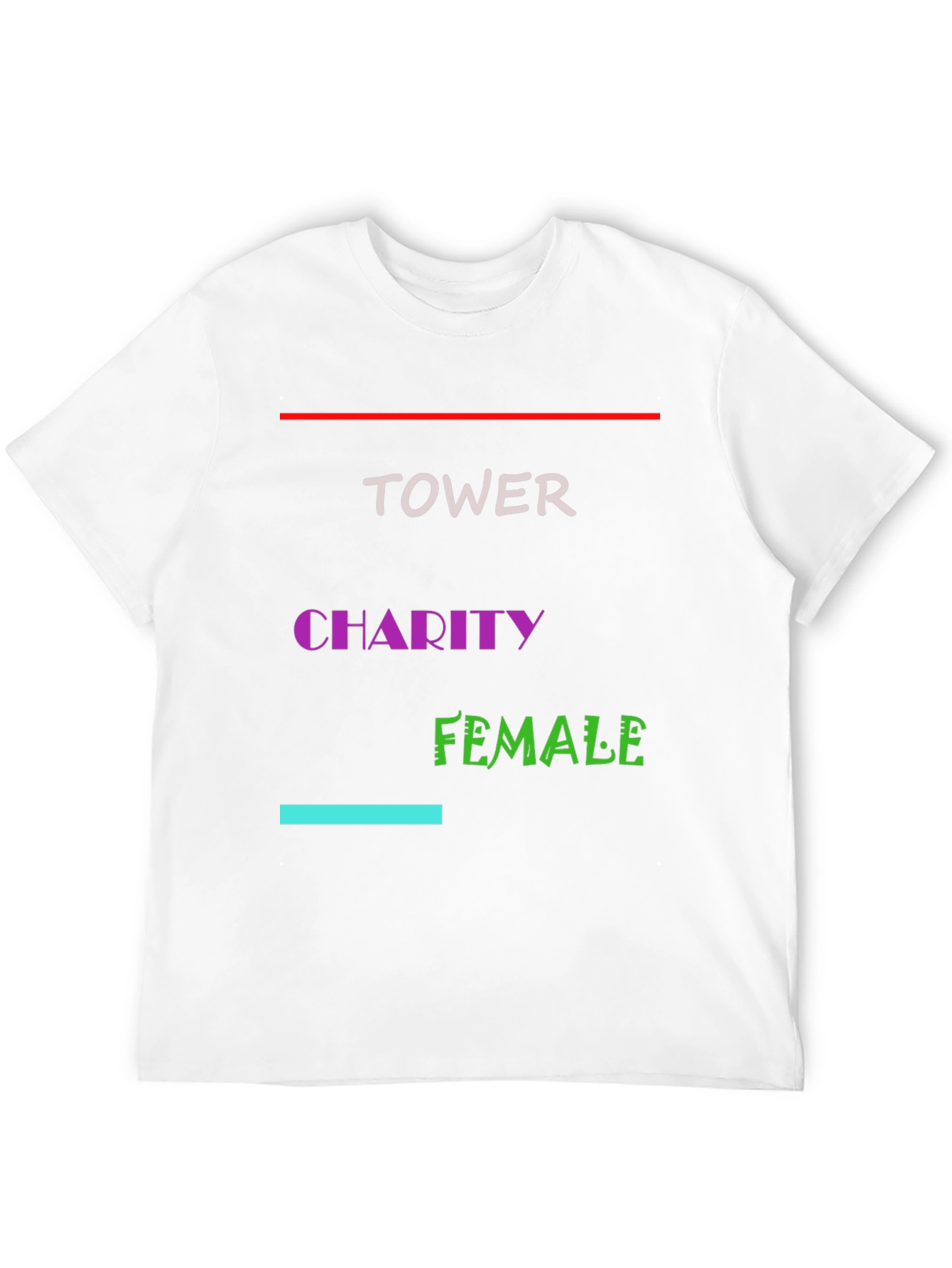 Tower Charity Female Black Graphic T-Shirt