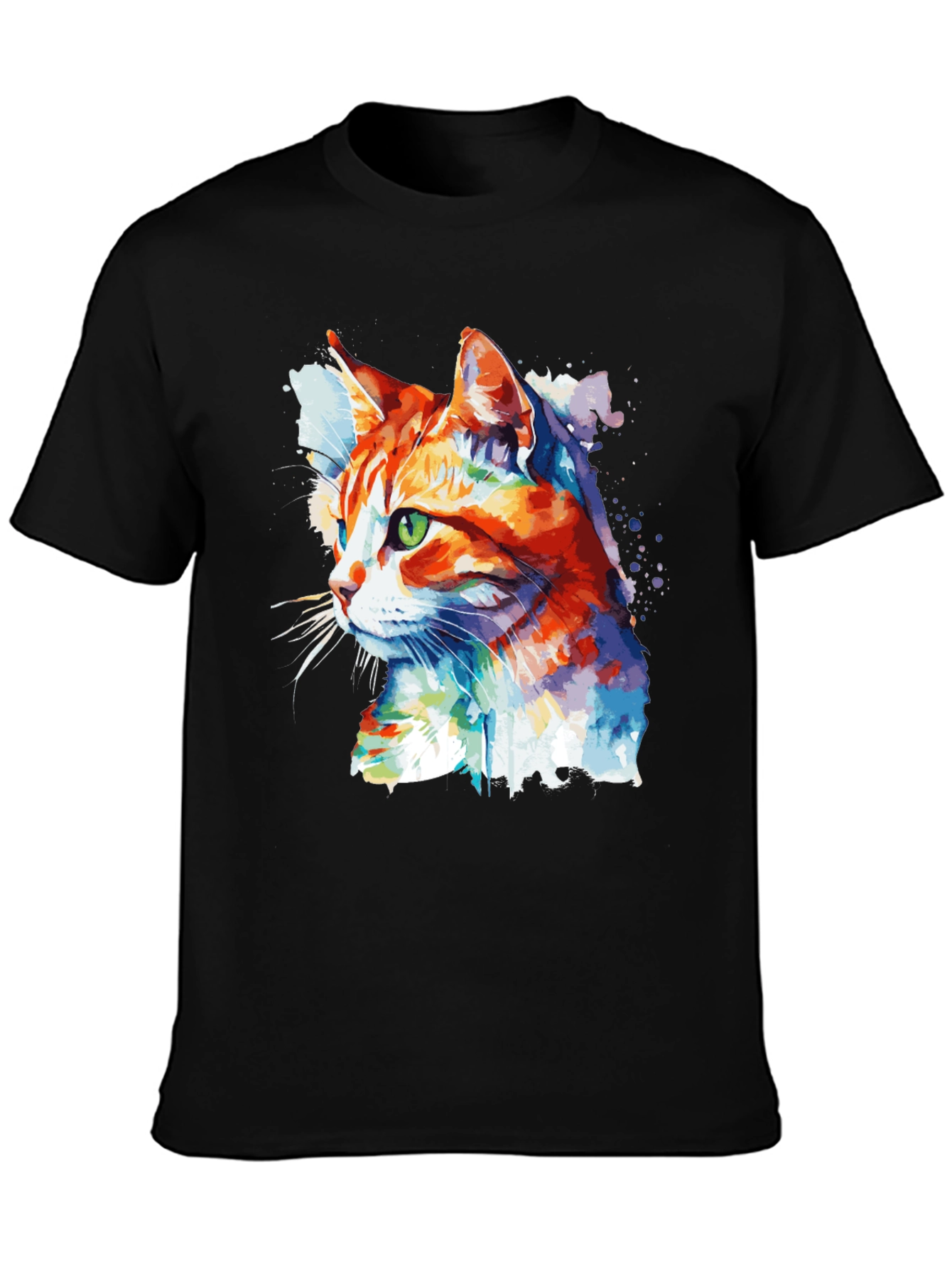 Watercolor Cat Graphic Tee