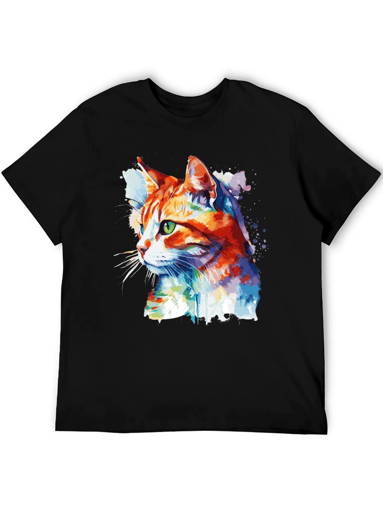 Watercolor Cat Graphic Tee