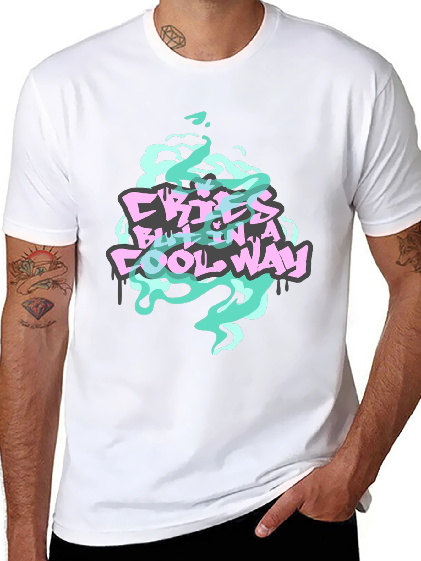 Cries But In A Cool Way Graphic Tee