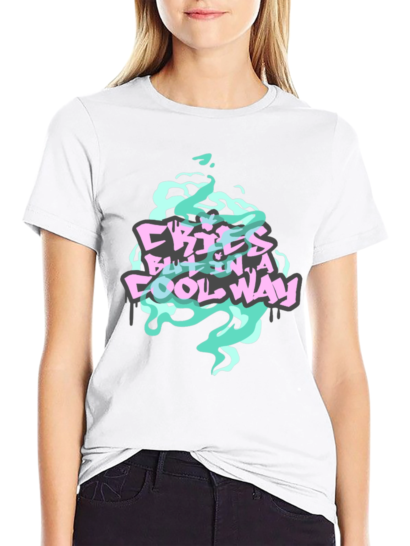 Cries But In A Cool Way Graphic Tee