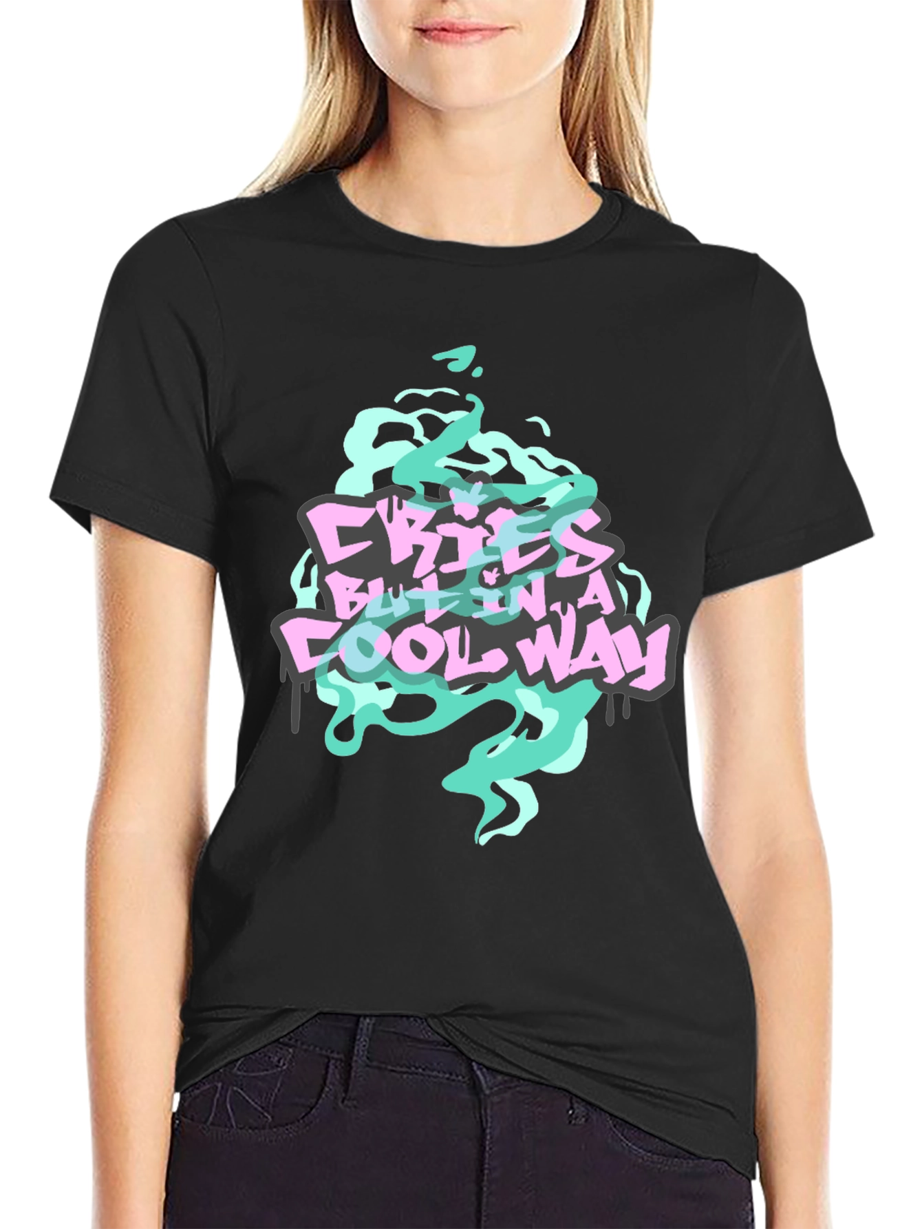 Cries But In A Cool Way Graphic Tee