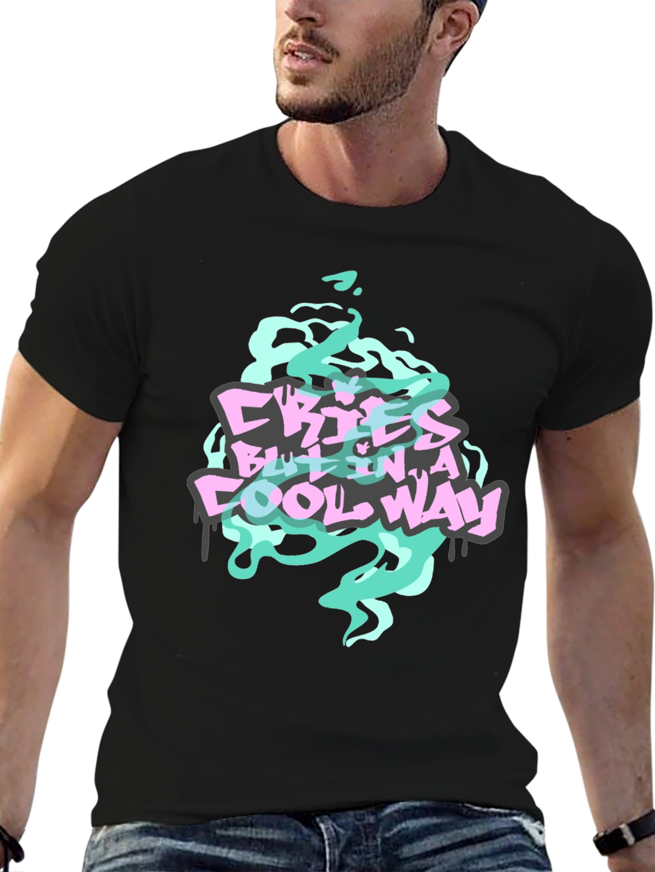 Cries But In A Cool Way Graphic Tee