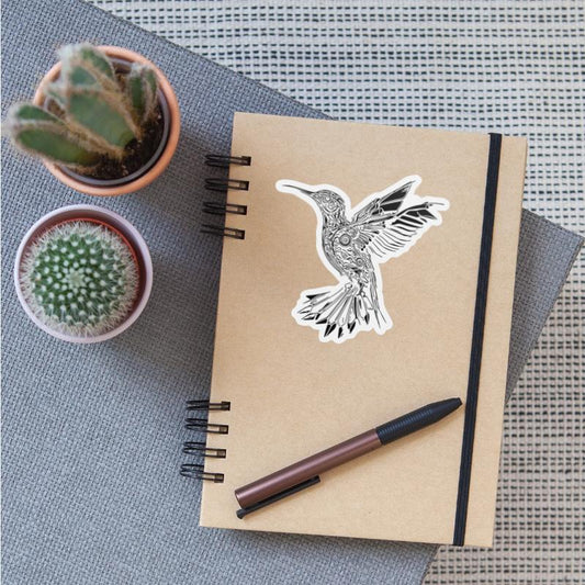 Geometric Hummingbird In Flight