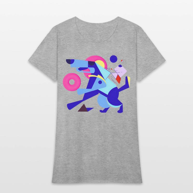 Geometric Sprint: Abstract Dog in Motion