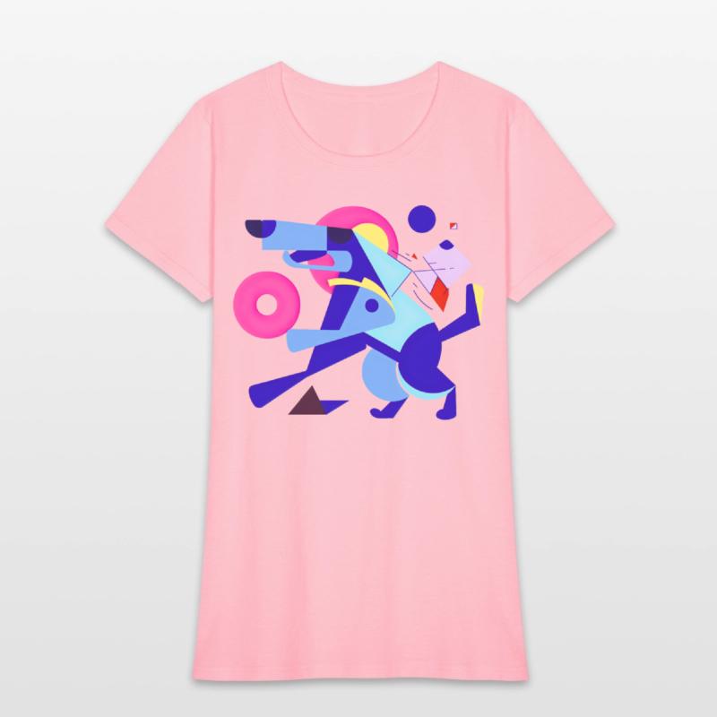 Geometric Sprint: Abstract Dog in Motion