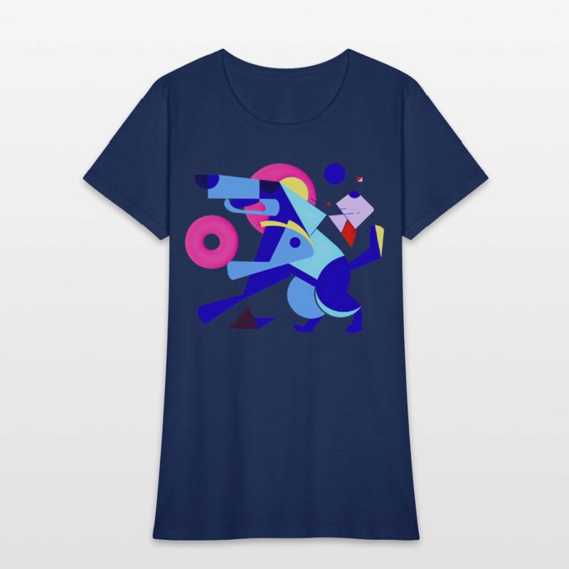Geometric Sprint: Abstract Dog in Motion