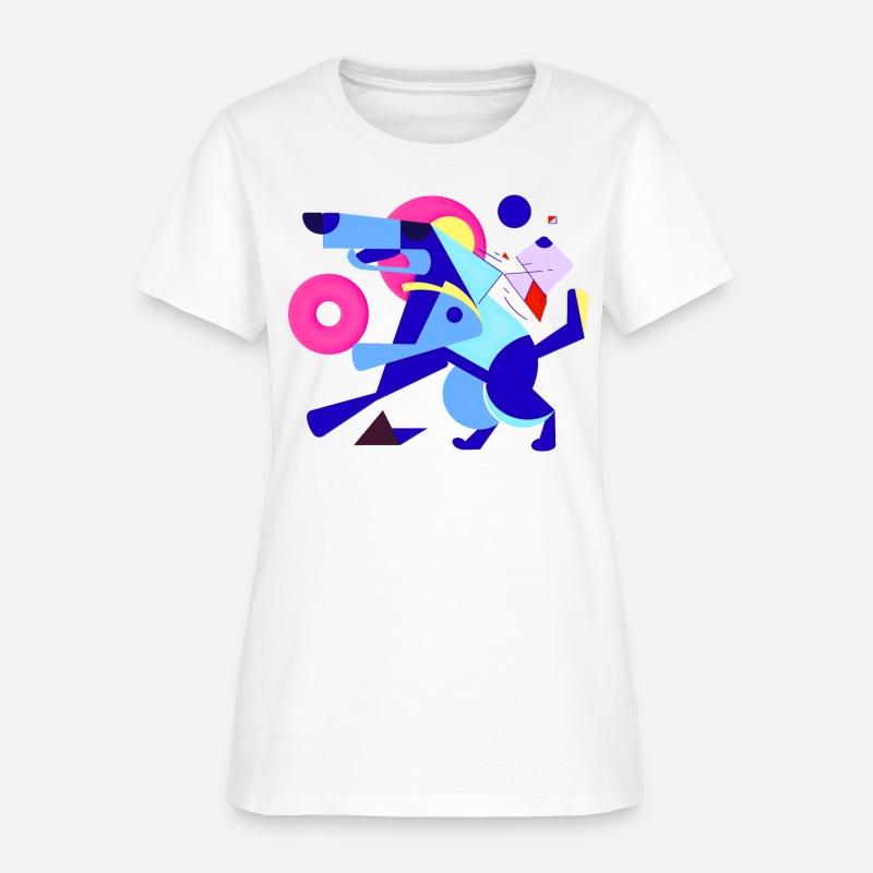 Geometric Sprint: Abstract Dog in Motion