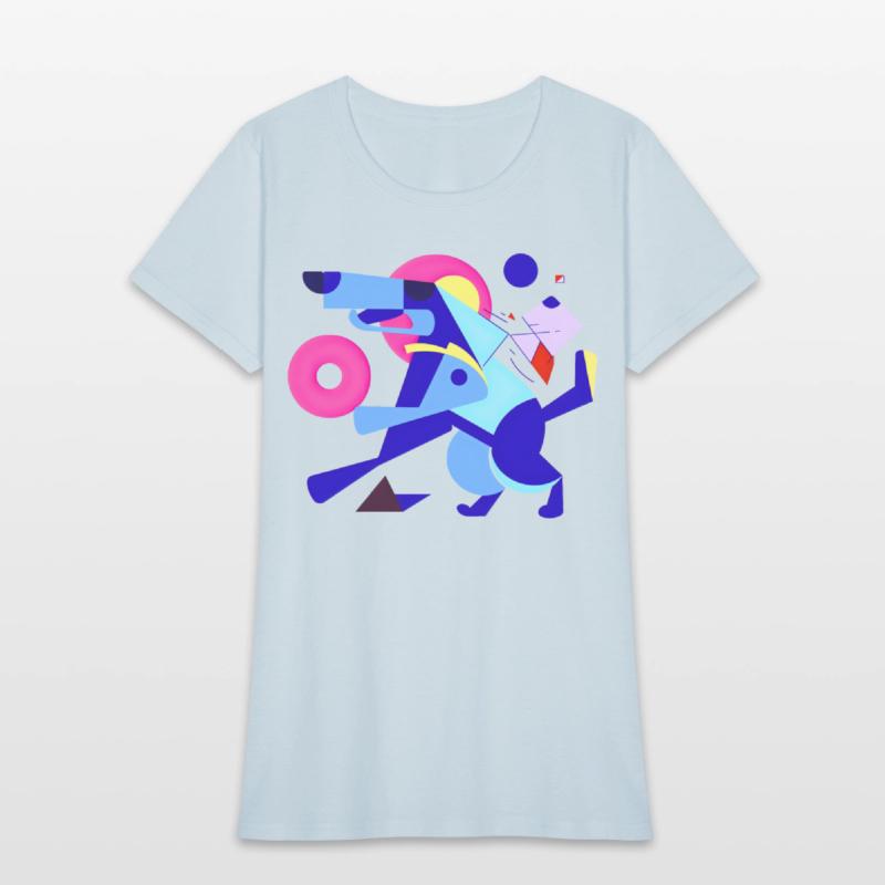 Geometric Sprint: Abstract Dog in Motion