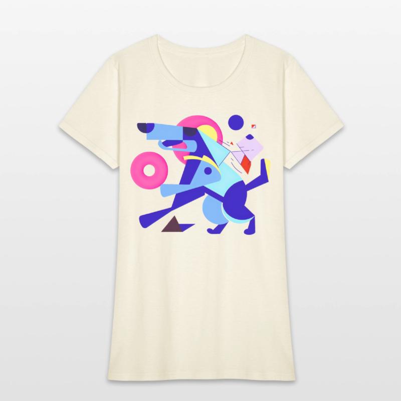 Geometric Sprint: Abstract Dog in Motion