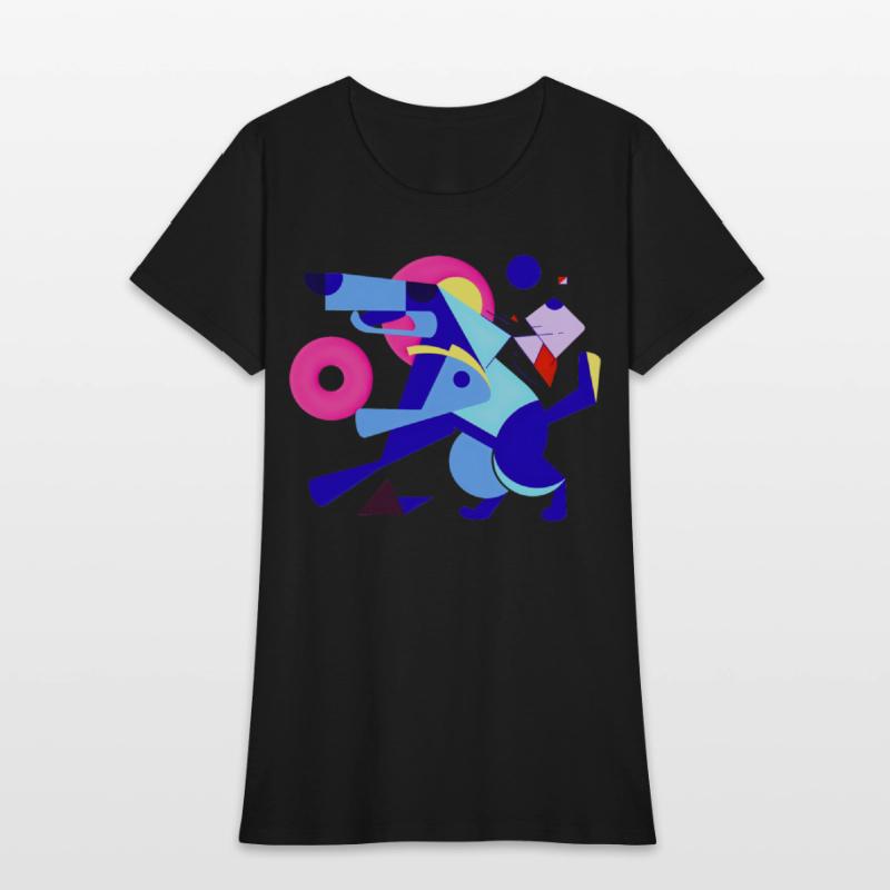 Geometric Sprint: Abstract Dog in Motion