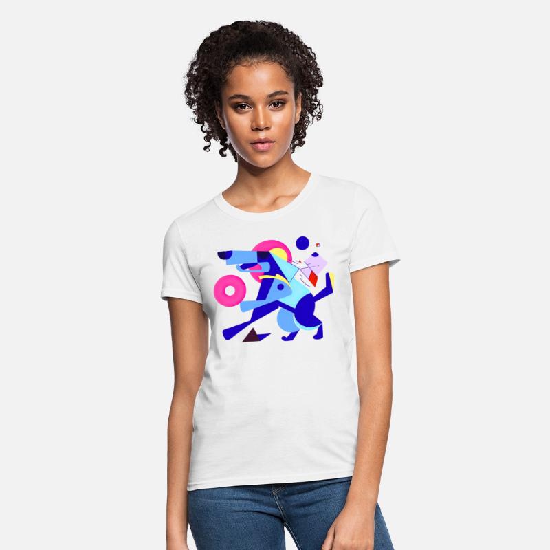 Geometric Sprint: Abstract Dog in Motion