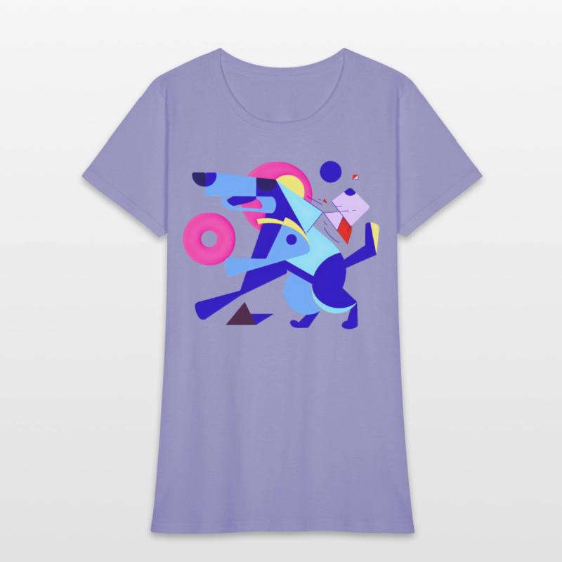 Geometric Sprint: Abstract Dog in Motion