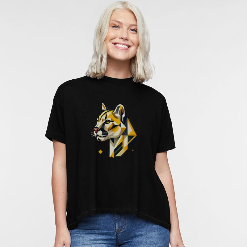 Geometric strength - The elegant big cat head