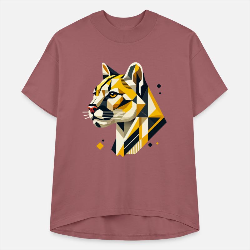 Geometric strength - The elegant big cat head