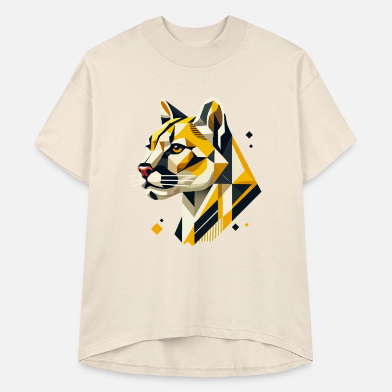 Geometric strength - The elegant big cat head