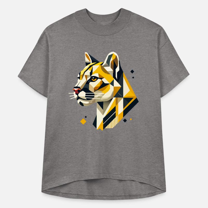 Geometric strength - The elegant big cat head