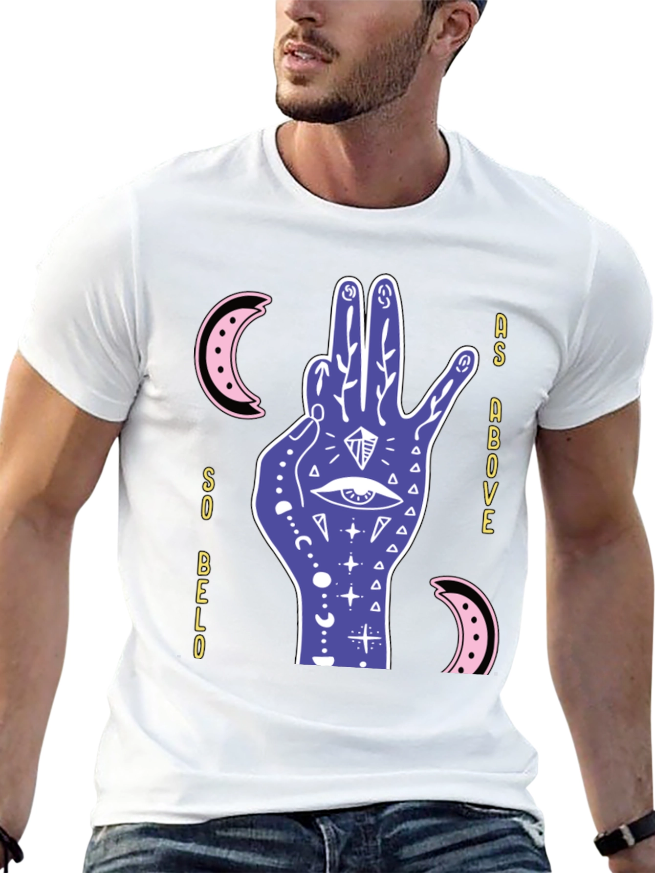 Mystic Hand Graphic T-Shirt - Occult Style