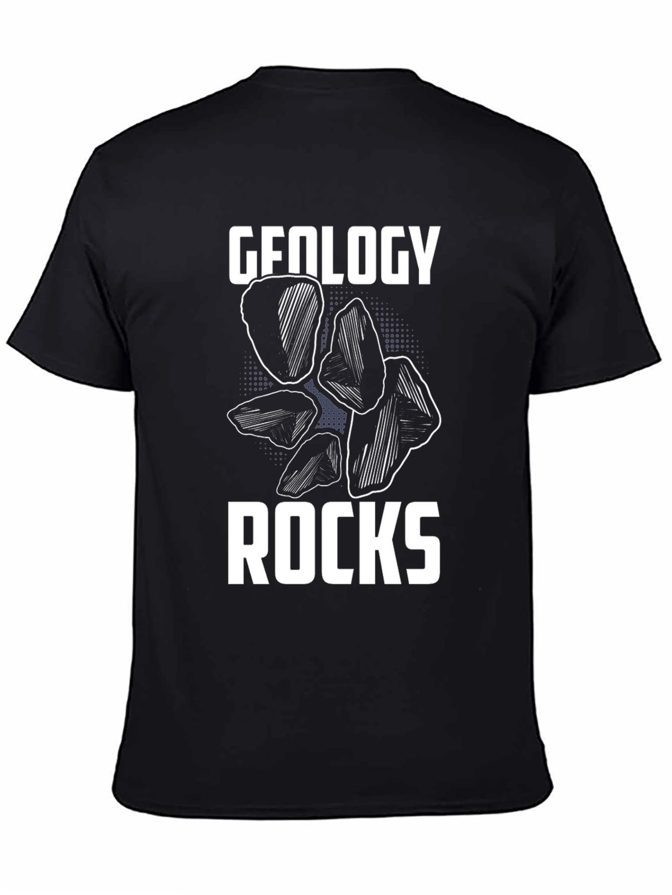 Geology Rocks Graphic Tee - Black Cotton T-Shirt