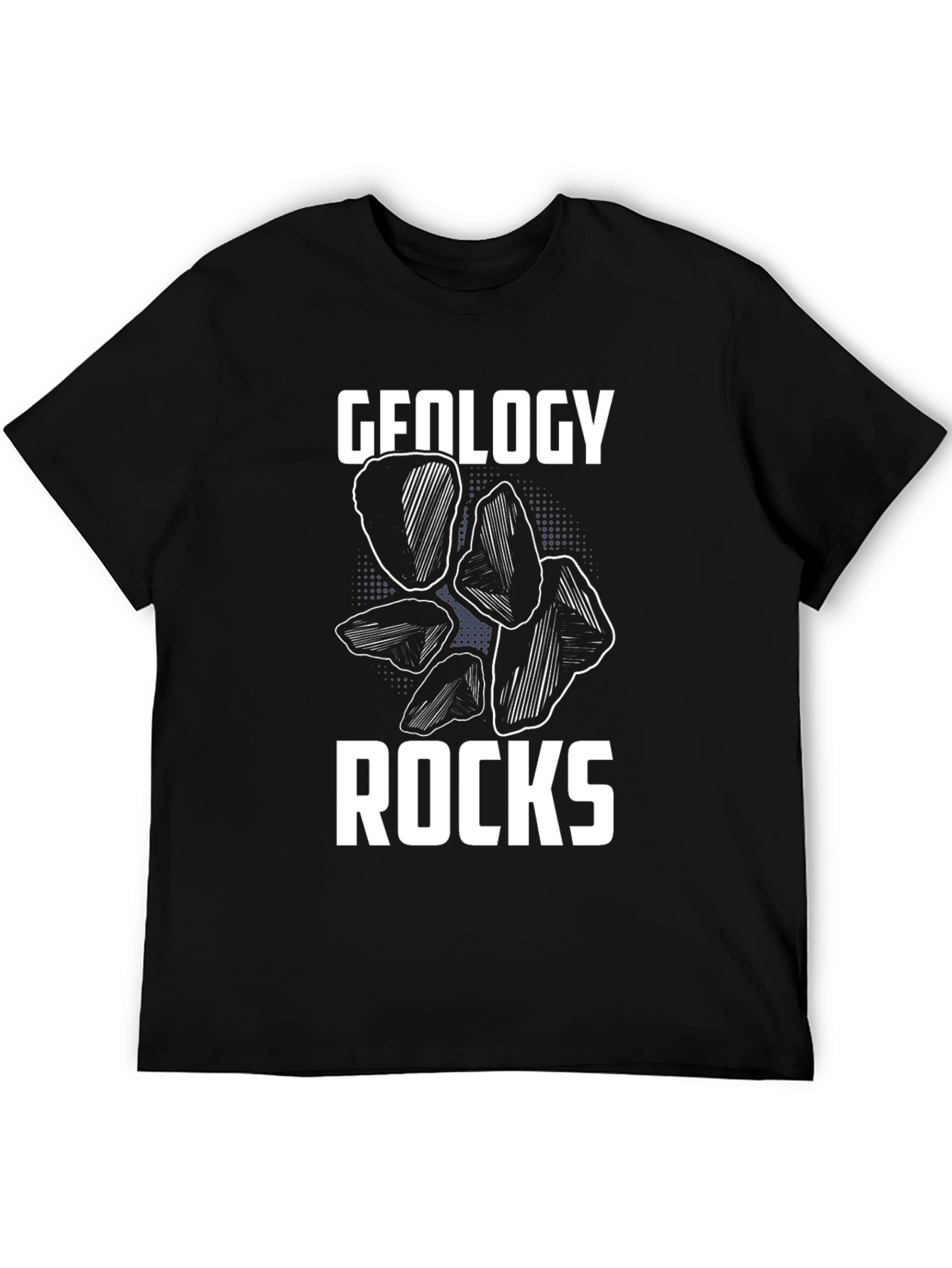 Geology Rocks Graphic Tee - Black Cotton T-Shirt