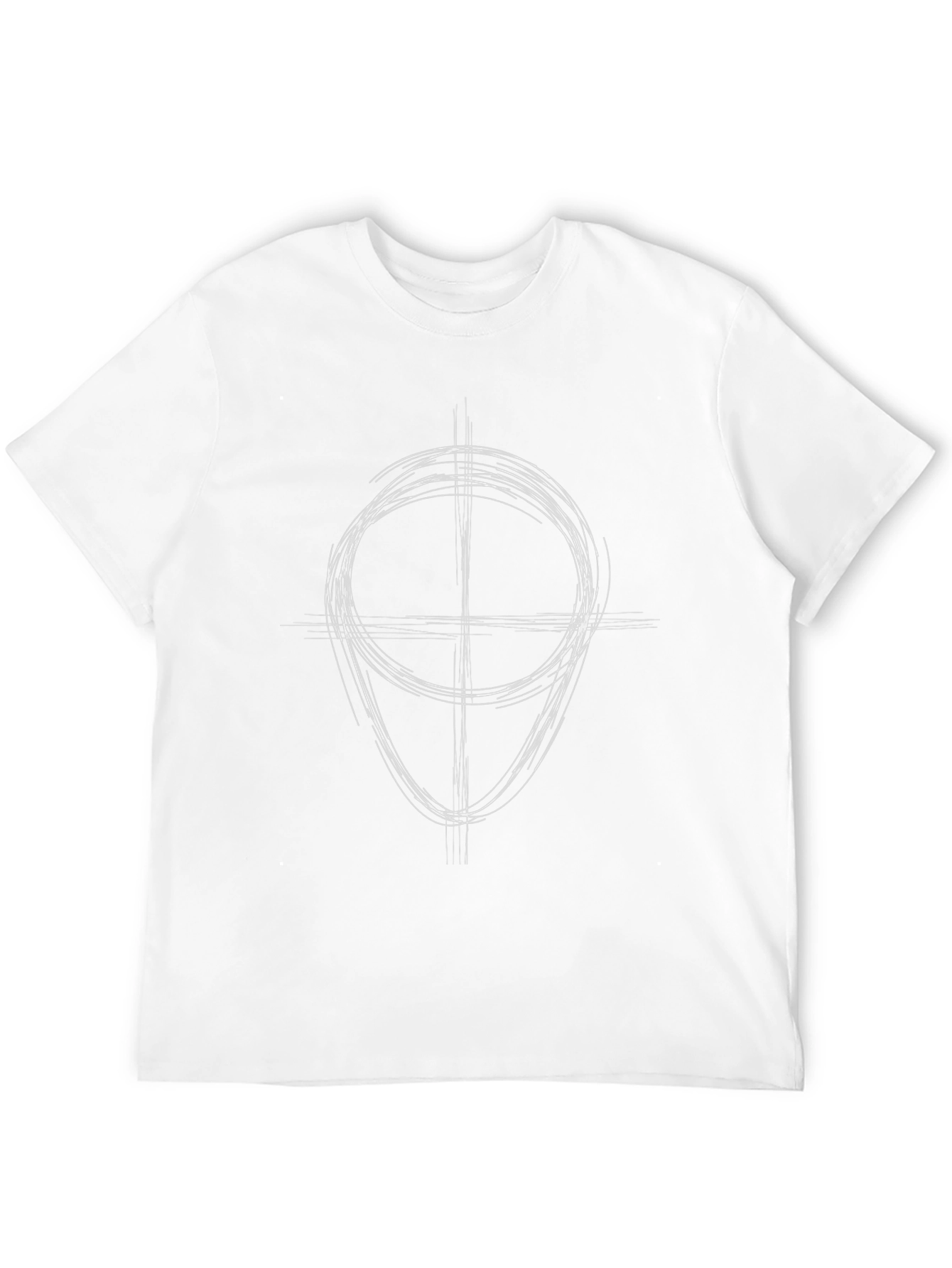 Abstract Graphic Tee - Black Cotton T-Shirt