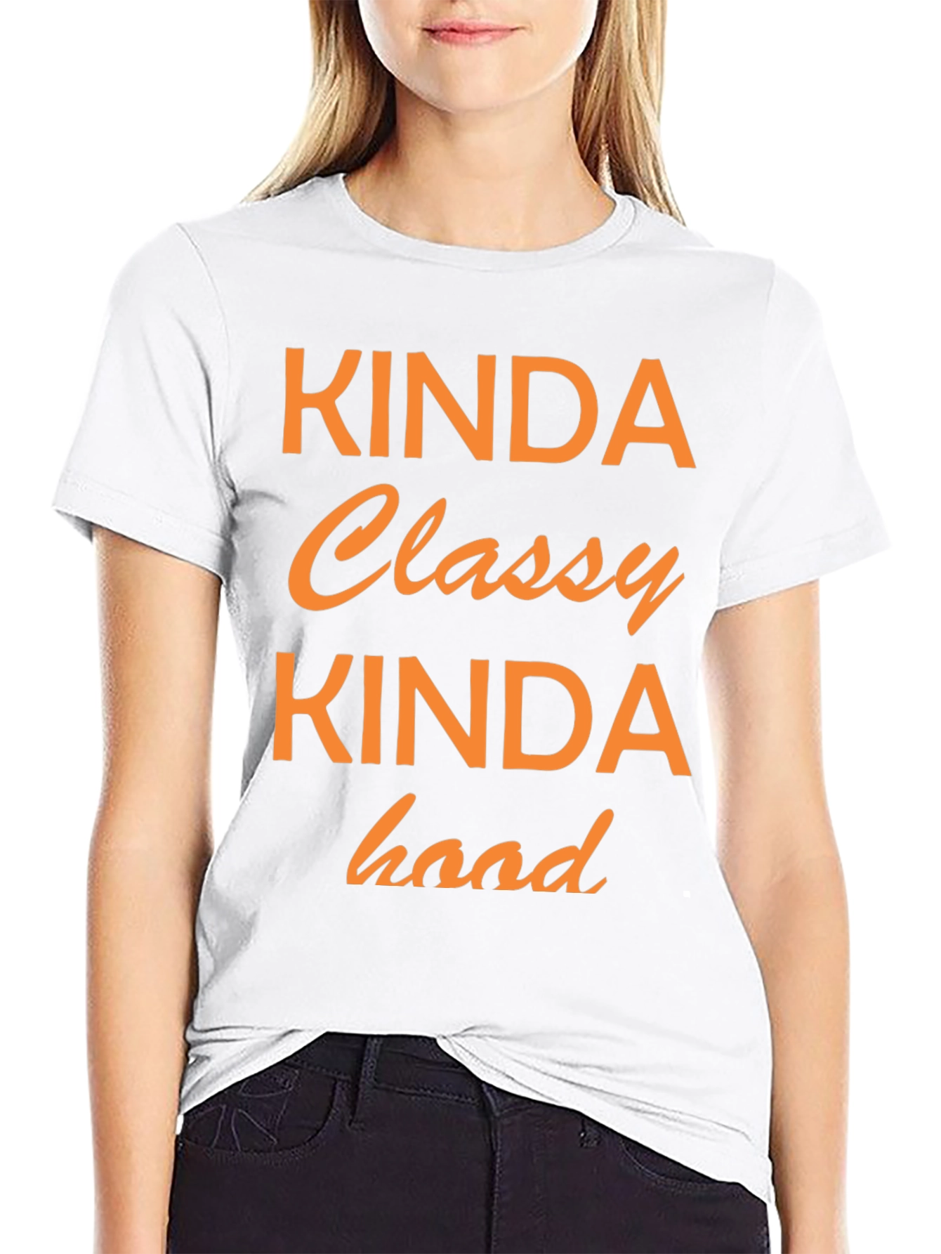 Kinda Classy Kinda Hood Graphic Tee - Black