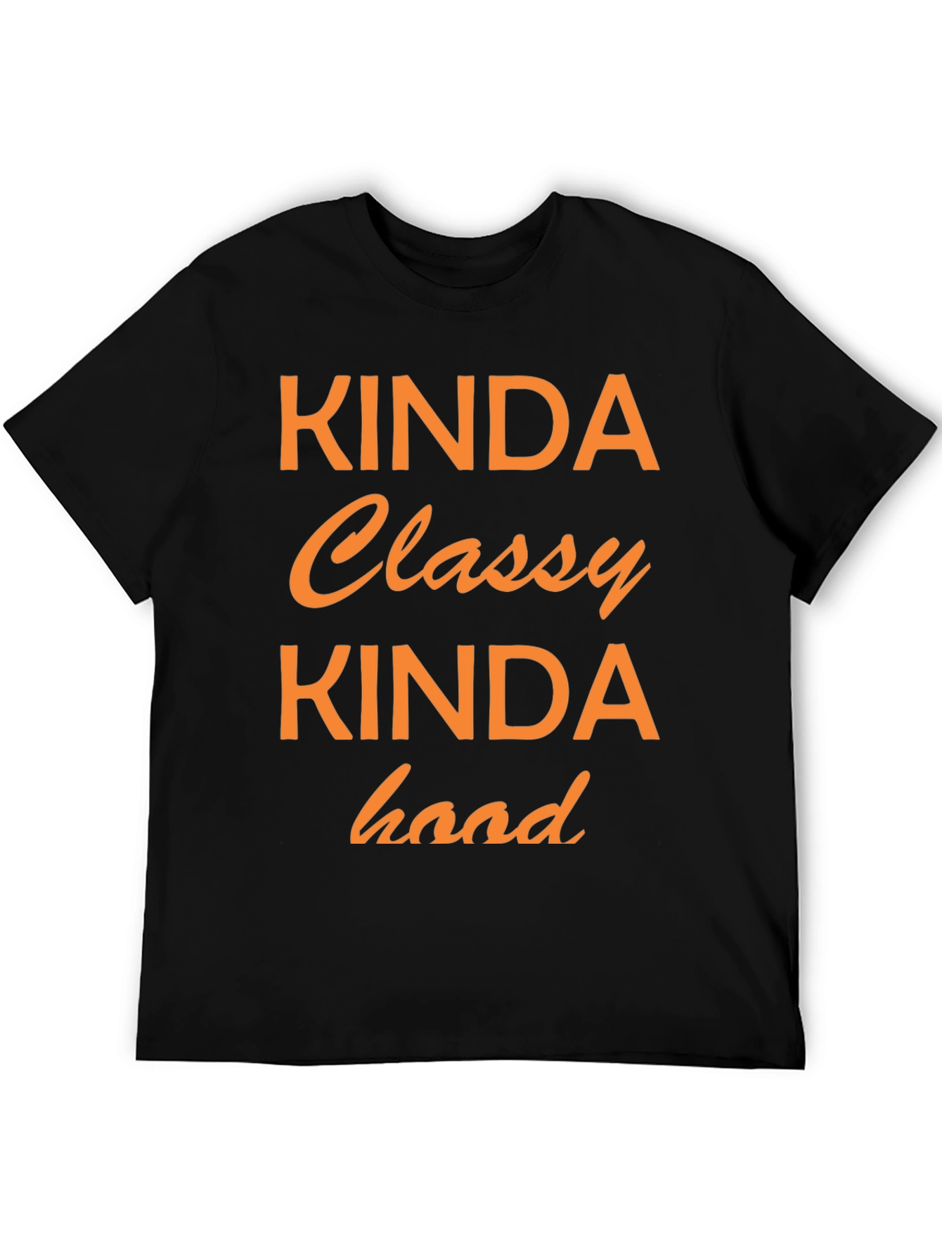 Kinda Classy Kinda Hood Graphic Tee - Black