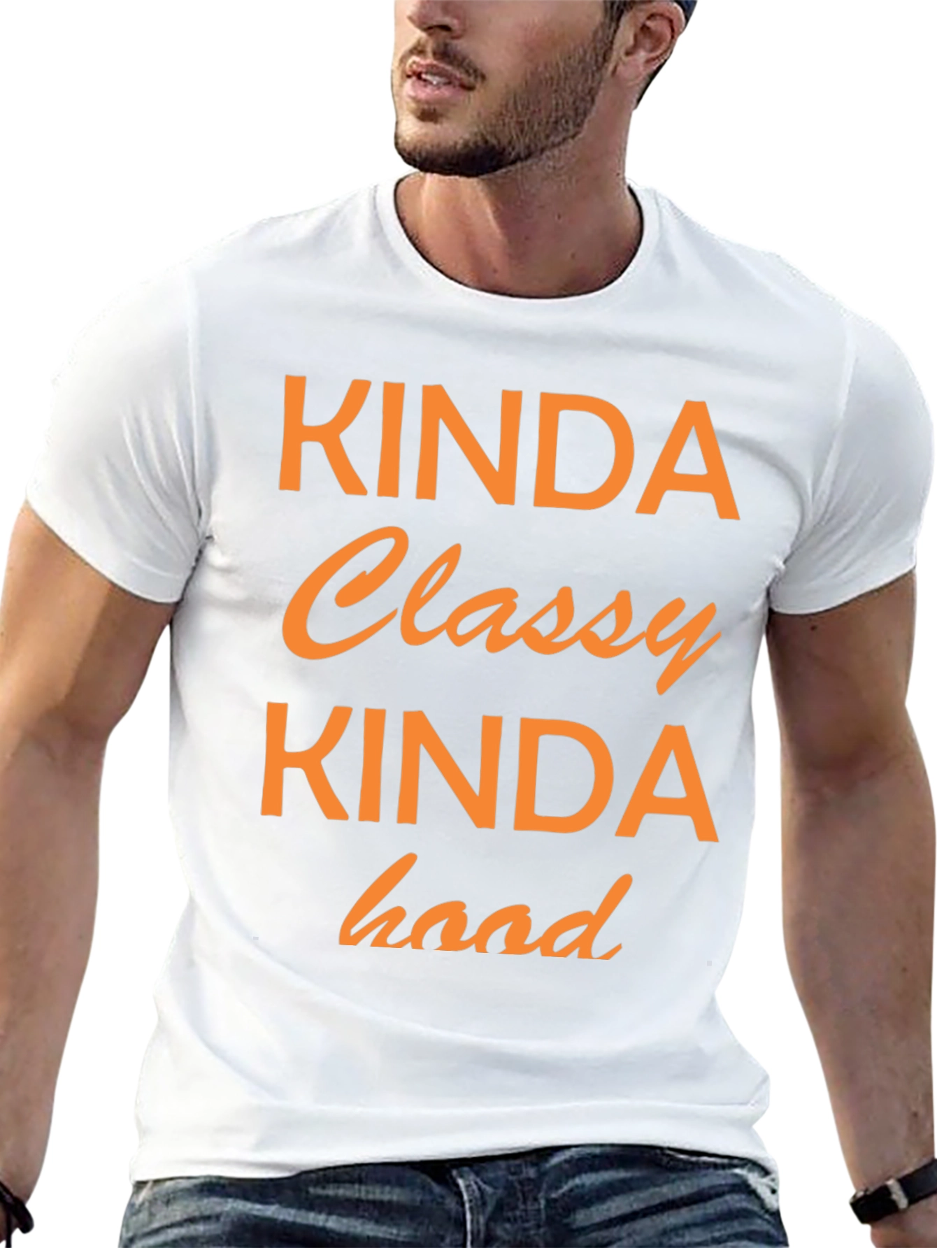 Kinda Classy Kinda Hood Graphic Tee - Black