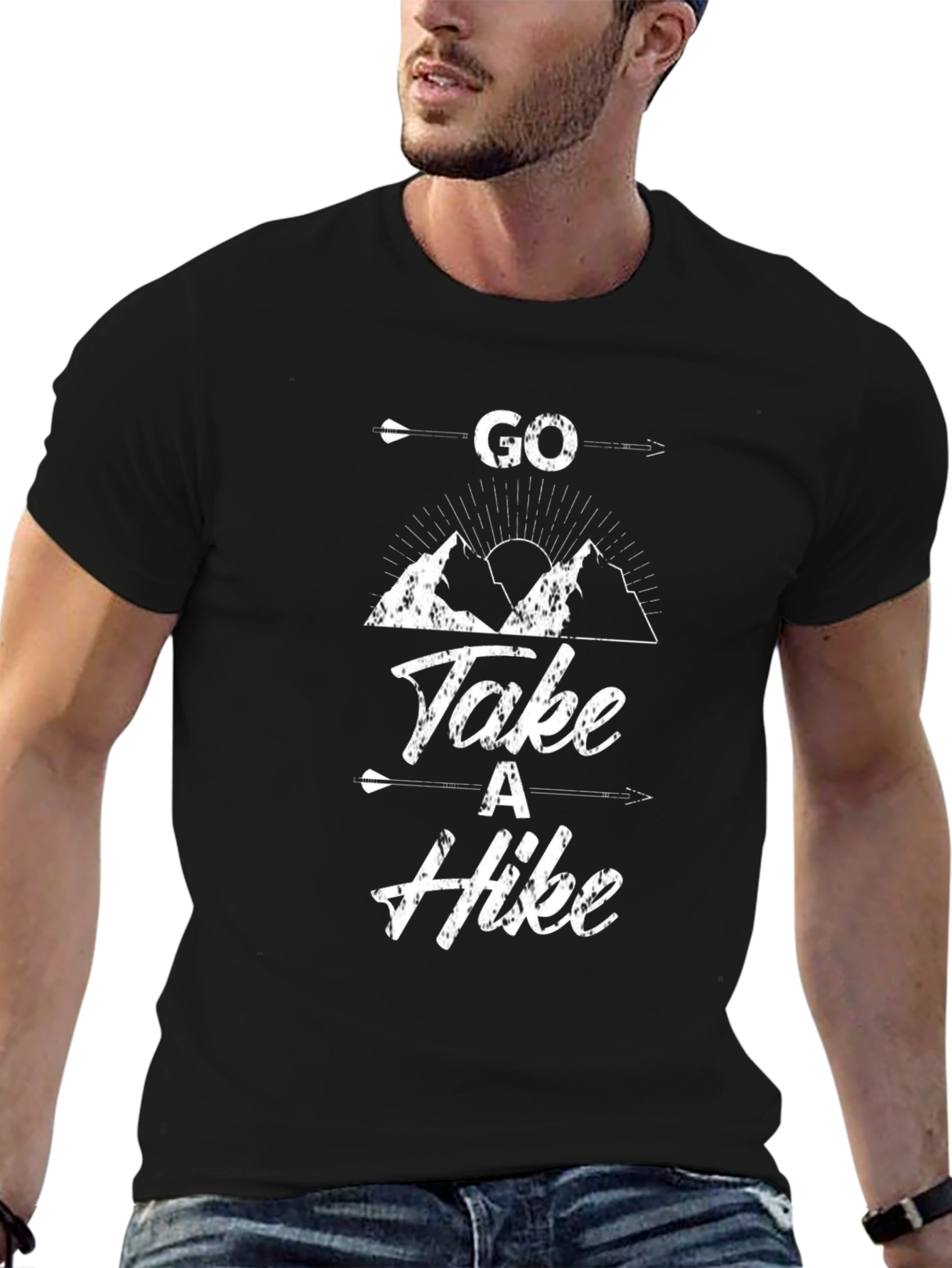 Go Take a Hike Graphic Tee - Black