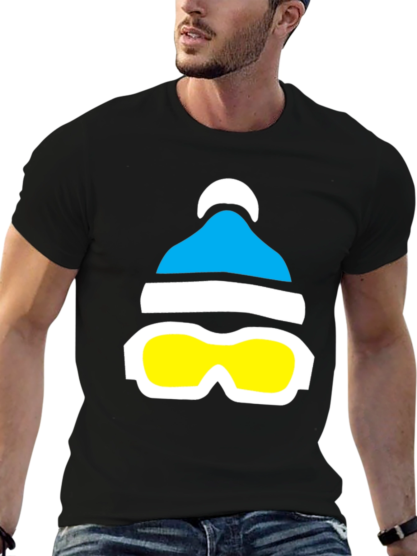 Ski Hat & Goggles Graphic Tee - Winter Fun!