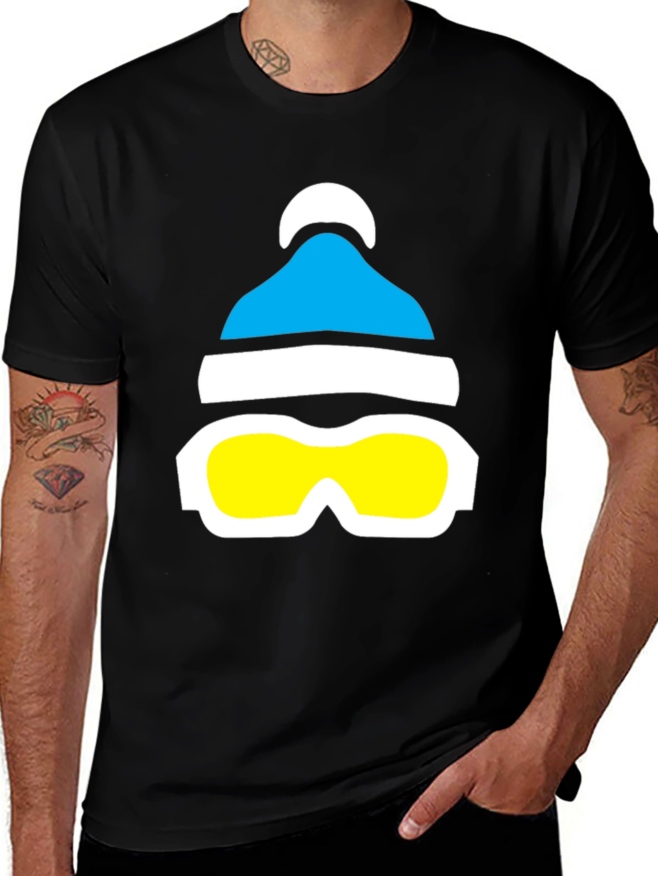 Ski Hat & Goggles Graphic Tee - Winter Fun!
