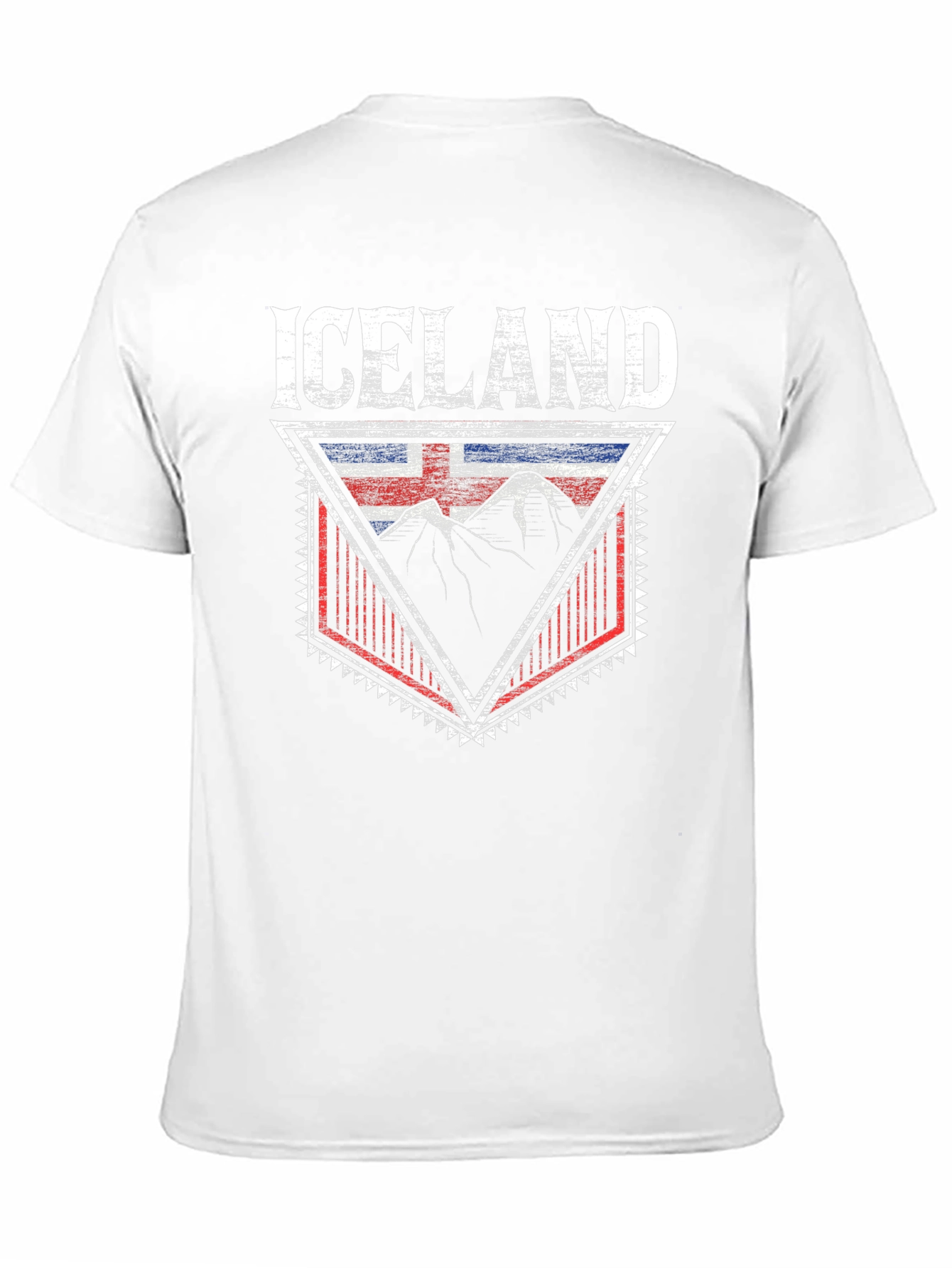 Iceland Flag Mountain Graphic Tee - Black