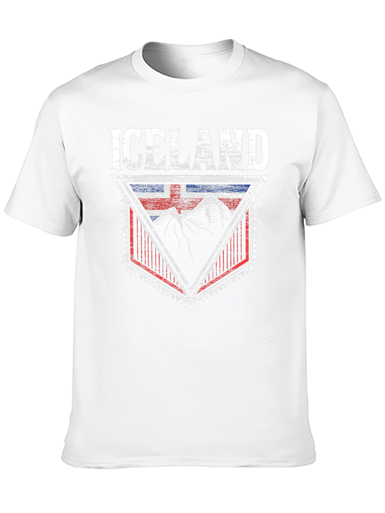 Iceland Flag Mountain Graphic Tee - Black