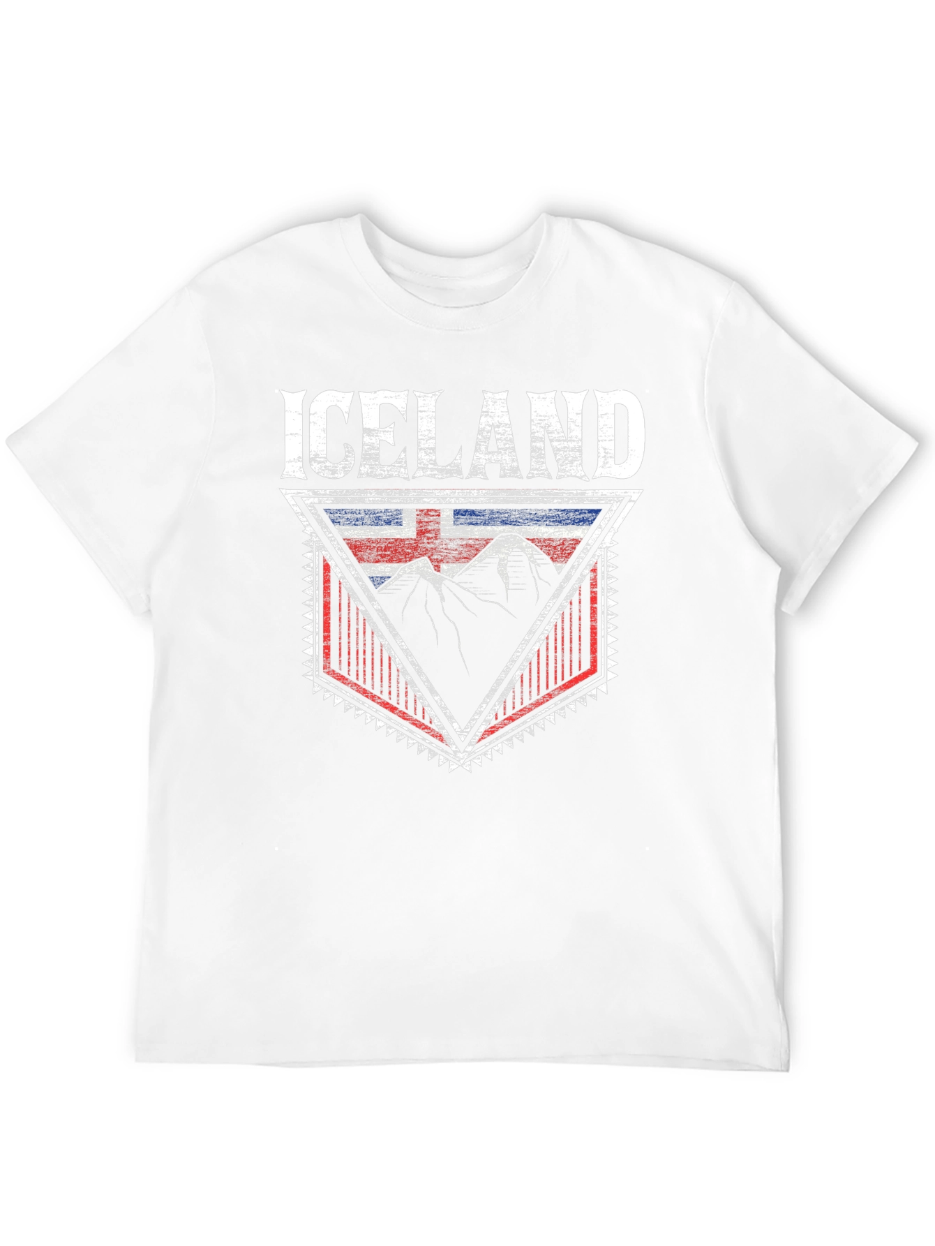 Iceland Flag Mountain Graphic Tee - Black