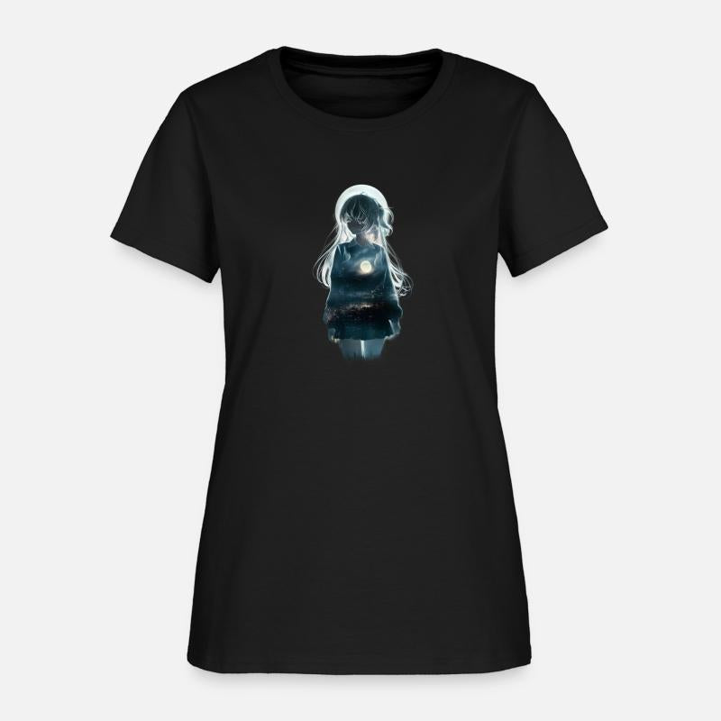 Girl and Moonlit Night