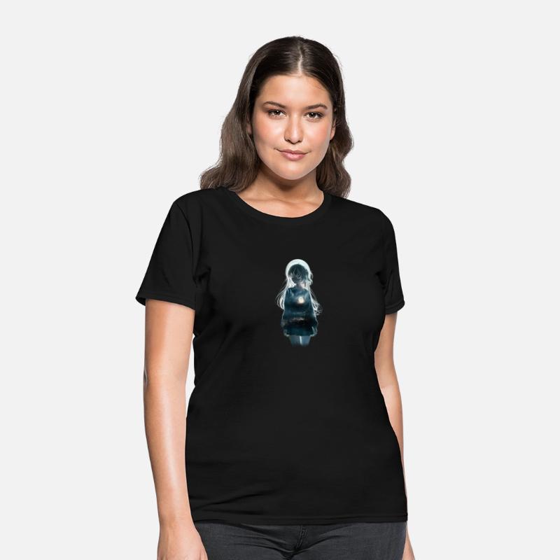 Girl and Moonlit Night