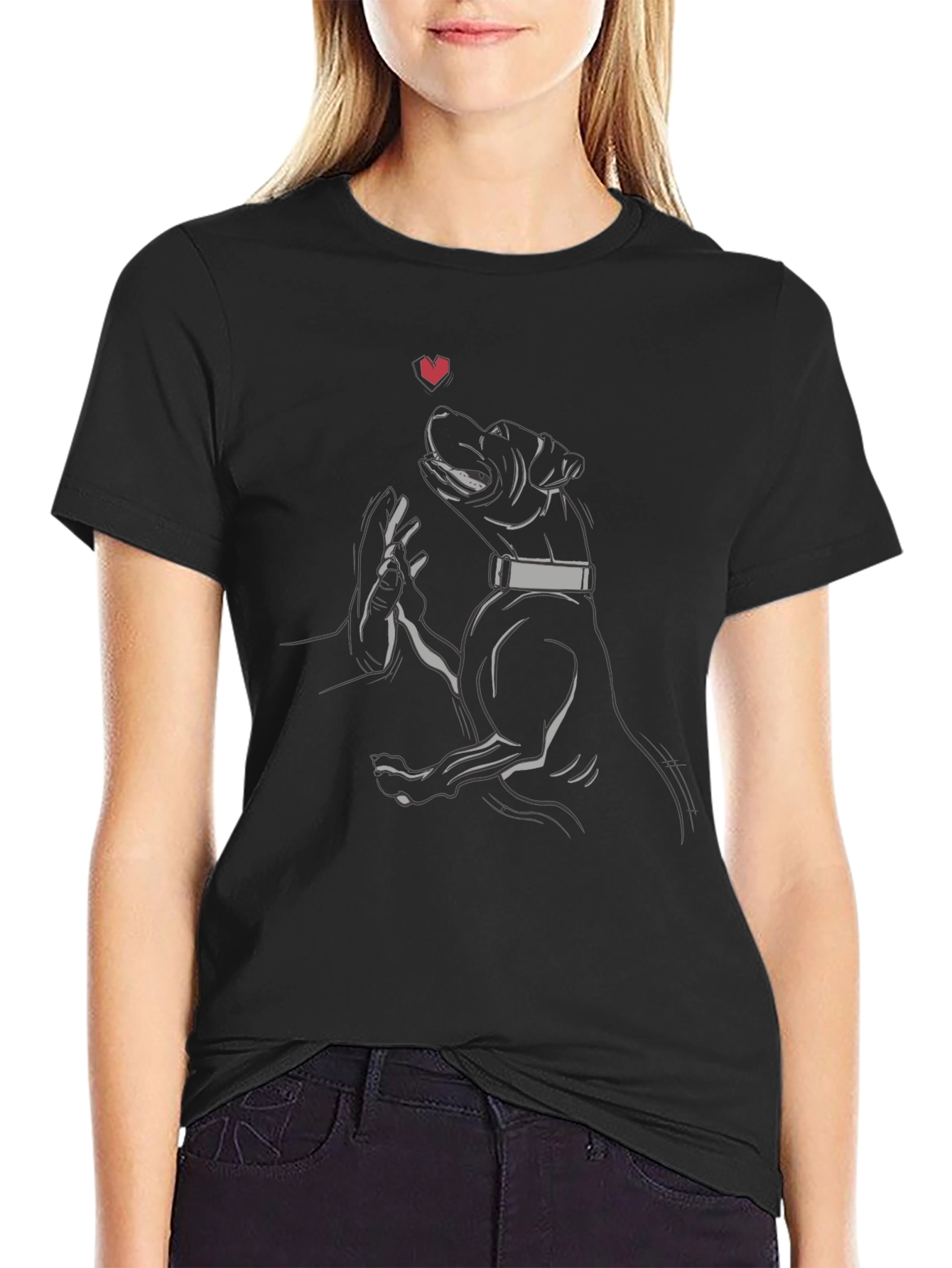 Dog Love T-Shirt Heart Pet Owner Gift