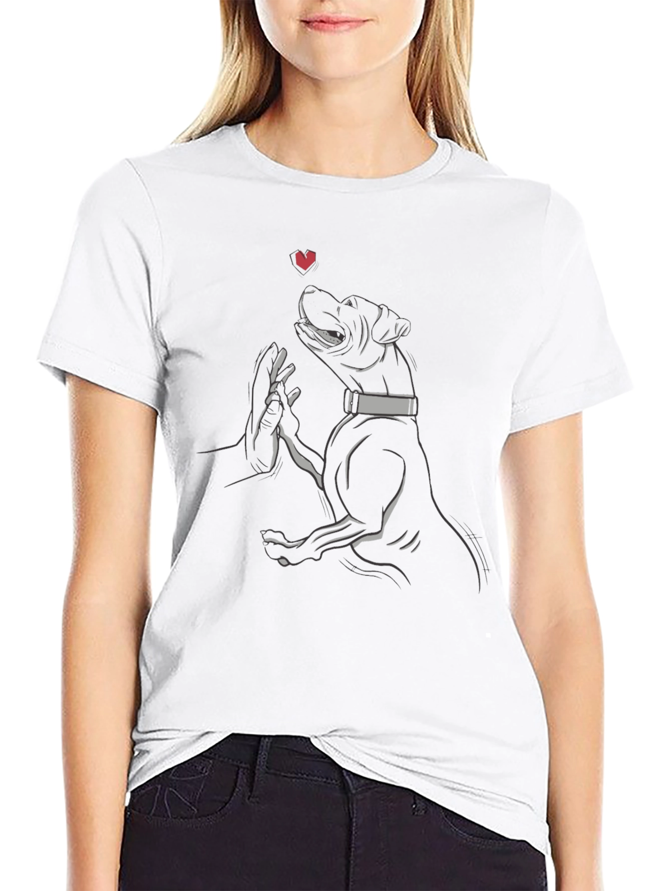 Dog Love T-Shirt Heart Pet Owner Gift