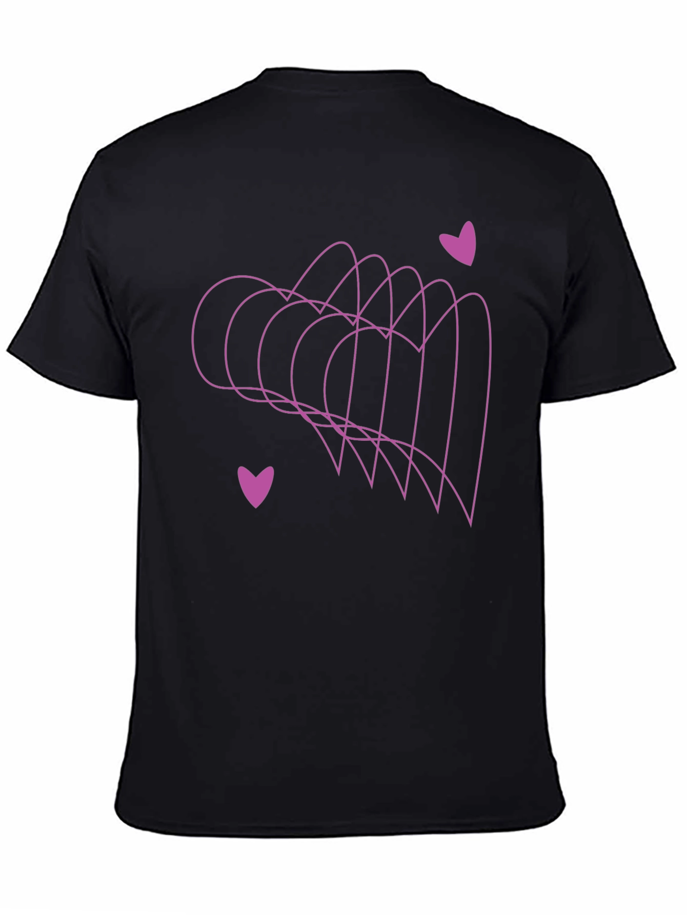 Black Heartbeat Tee - Minimalist Style