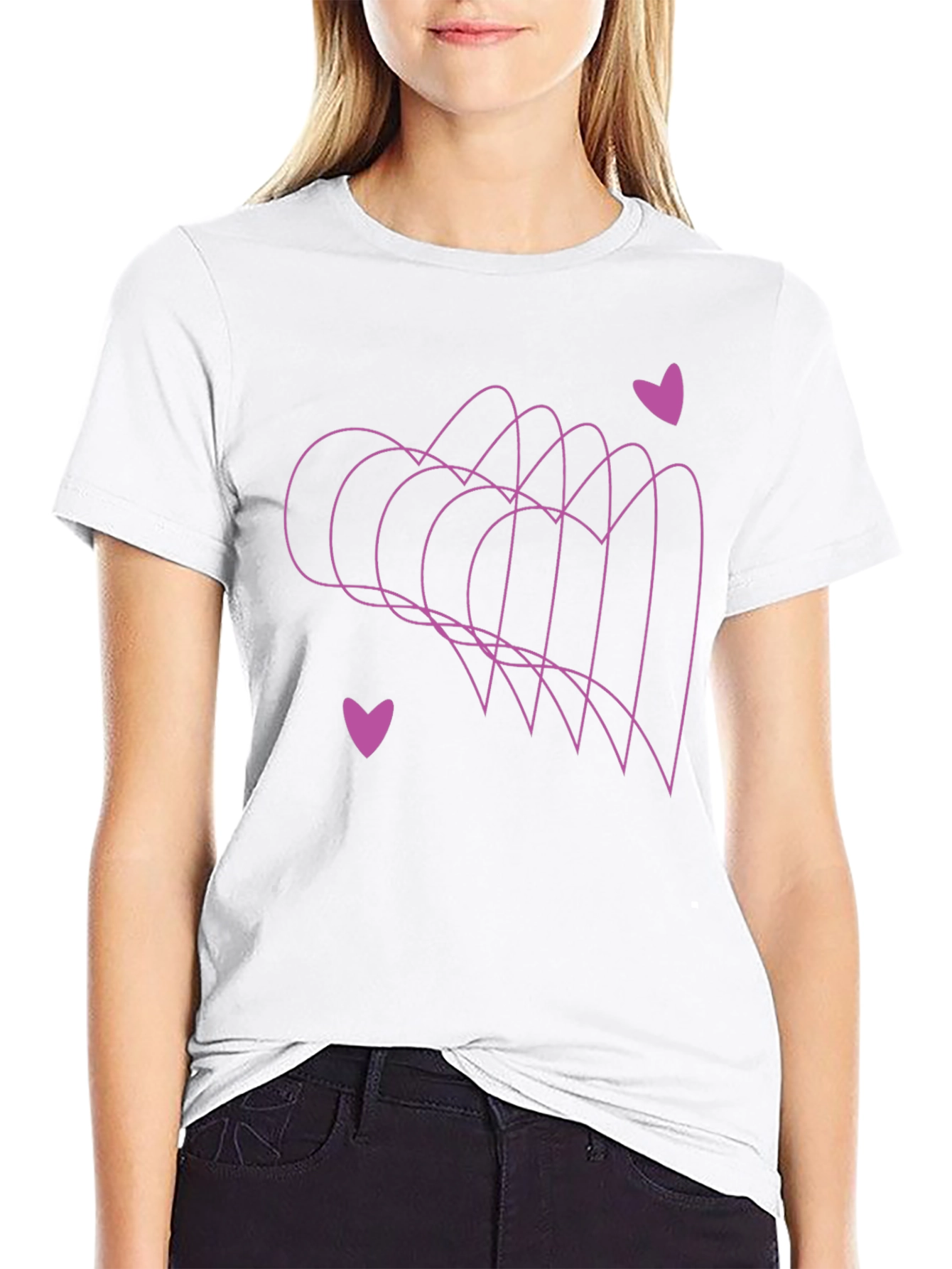 Black Heartbeat Tee - Minimalist Style